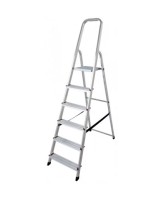 Стремянка односторонняя алюминиевая KRAUSE Corda, 1 секция, 6 ступ., 1,9 м (000736)