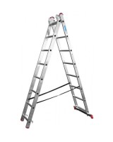 Драбина двостороння алюмінієва KRAUSE Corda, 3 секції, 8 сход., 2,2-4,5 м (030382)