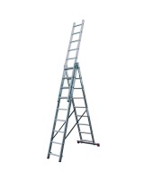 Драбина двостороння алюмінієва KRAUSE Corda, 3 секції, 9 сход., 2,5-5,3 м (030399)