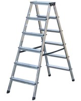 Лестница двусторонняя алюминиевая KRAUSE Dopplo, 2 секции, 6 ступ., 1,4 м (120427)