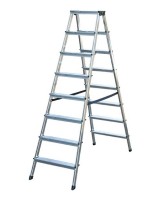 Лестница двусторонняя алюминиевая KRAUSE Dopplo, 2 секции, 8 ступ., 1,8 м (120441)