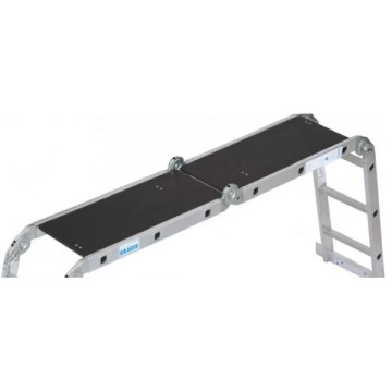 Лестница-трансформер шарнирная, алюминиевая KRAUSE MultiMatic, 2 секции - 5 ступ., 2 секции - 4 ступ., 1,5-6,2 м, без платформи (120700)