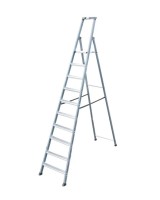 Стремянка односторонняя алюминиевая KRAUSE Stabilo, 1 секция, 10 ступ., 3 м (124562)