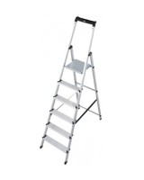 Стремянка односторонняя алюминиевая KRAUSE Solidy, 1 секция, 7 ступ., 2,2 м (126252)