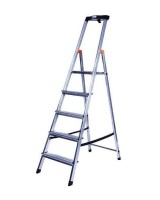 Стремянка односторонняя алюминиевая KRAUSE Safety, 1 секция, 5 ступ., 1,8 м (126337)