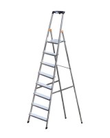 Стремянка односторонняя алюминиевая KRAUSE Safety, 1 секция, 8 ступ., 2,5 м (126368)