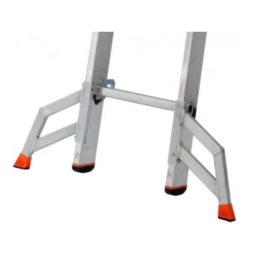 Лестница двусторонняя алюминиевая KRAUSE Tribilo, 3 секции, 14 ступ., 4,1-10,2 м (129727)