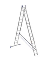 Лестница двусторонняя алюминиевая STARK SVHR, 2 секции, 10 ступ., 2,8-4,7 м (525210405)