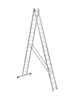 Драбина двостороння алюмінієва STARK SVHR Pro, 2 секції, 17 сход., 4,7-8,7 м (525217412)