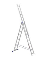Лестница двусторонняя алюминиевая STARK SVHR, 3 секции, 11 ступ., 3,1-7 м (525311506)