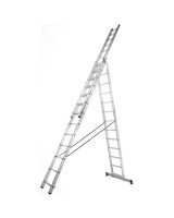 Лестница двусторонняя алюминиевая STARK SVHR, 3 секции, 9 ступ., 2,5-5,8 м (525380504)