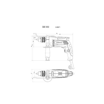 Дриль METABO SBE 650 SET (600671870)