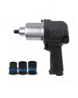 Пневматический гайковерт KING TONY 1/2" 678 Нм, в комплекте 3 торцевые головки (P33411-040B)