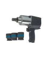 Пневматичний гайковерт KING TONY 3/4" 1085 Нм, в комплекті 3 торцеві головки (P33621-075B)