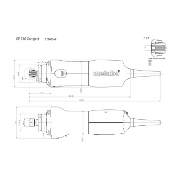 Прямошліфувальна машина METABO GE 710 Compact (600615000)