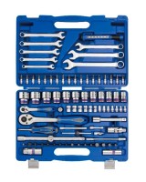 Набір інструментів універсальний KING TONY 7582MR, 83 од. 1/4"+1/2"