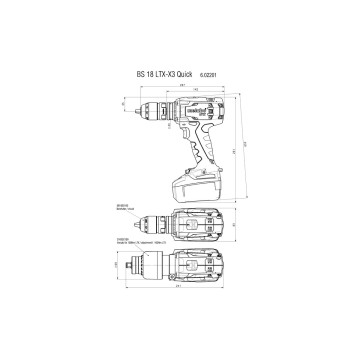 Акумуляторний шуруповерт METABO BS 18 LTX-X3 Quick (602201500)