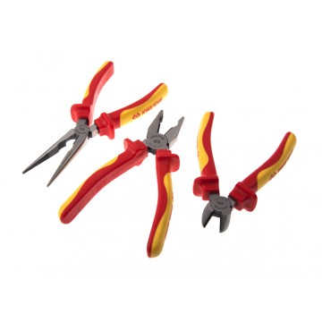 Набор инструментов KING TONY 40603GP, 3 од. VDE (кусачки, щипцы, пассатижи с изол. ручками)