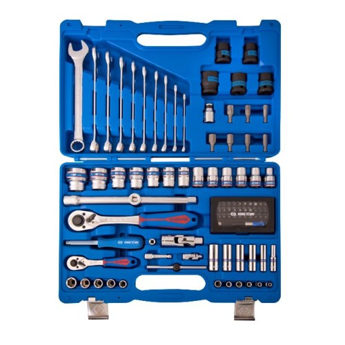 Набір інструментів універсальний KING TONY SC7396MR, 96 од. 1/4"+1/2" з бітами і ударними головками