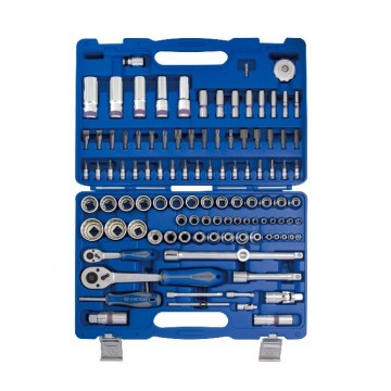 Набір інструментів універсальний KING TONY 7011MR, 12 гранні, 110 од. 1/4"+1/2"