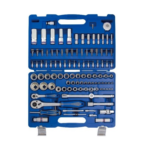 Набір інструментів універсальний KING TONY 7011MR, 12 гранні, 110 од. 1/4"+1/2"