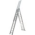 Лестница двусторонняя алюминиевая ELKOP VHR Profi, 3 секции, 13 ступ., 3,5-8,2 м (38186)