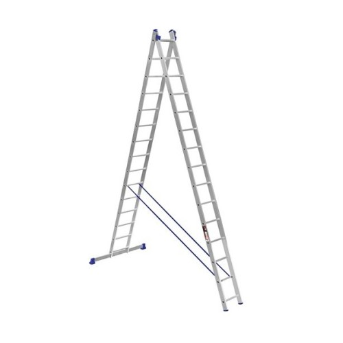 Лестница двусторонняя алюминиевая STARK SVHR, 2 секции, 10 ступ., 2,8-4,7 м (525210405)