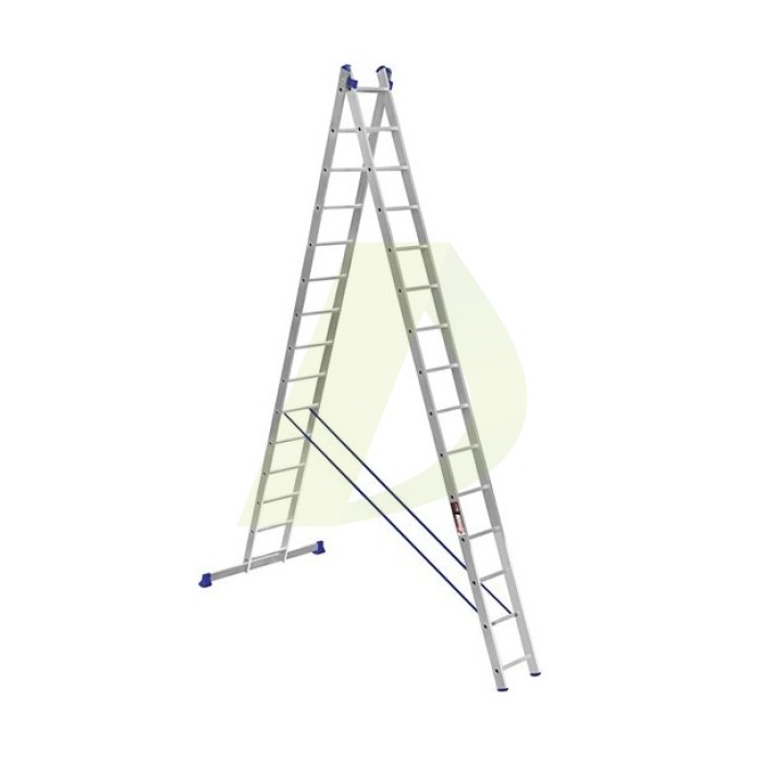 Лестница двусторонняя алюминиевая STARK SVHR, 2 секции, 10 ступ., 2,8-4,7 м (525210405) Лестница двусторонняя алюминиевая STARK SVHR, 2 секции, 10 ступ., 2,8-4,7 м (525210405)