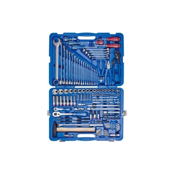 Набір інструментів універсальний KING TONY 7528MR01, 128 од. 1/4"+1/2" із звичайними тріскачками