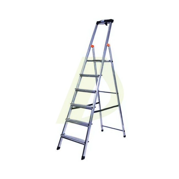 Стремянка односторонняя алюминиевая KRAUSE Safety, 1 секция, 6 ступ., 2,1 м (126344) Стремянка односторонняя алюминиевая KRAUSE Safety, 1 секция, 6 ступ., 2,1 м (126344)