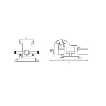 Тиски слесарные стальные KING TONY 5 дюймов (130 мм) 360°C (9TZ11-05)