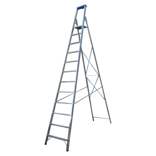 Стремянка односторонняя алюминиевая ELKOP JHR 612, 1 секция, 12 ступ., 3,7 м (36128)