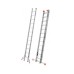 Лестница двусторонняя алюминиевая KRAUSE Tribilo, 3 секции, 12 ступ., 3,5-8,6 м (129703)