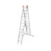 Лестница двусторонняя алюминиевая KRAUSE Tribilo, 3 секции, 12 ступ., 3,5-8,6 м (129703)