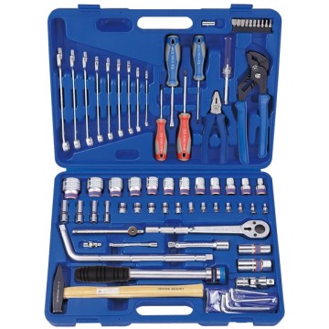 Набір інструментів універсальний KING TONY 7075MR, 75 од. 1/4"+1/2"