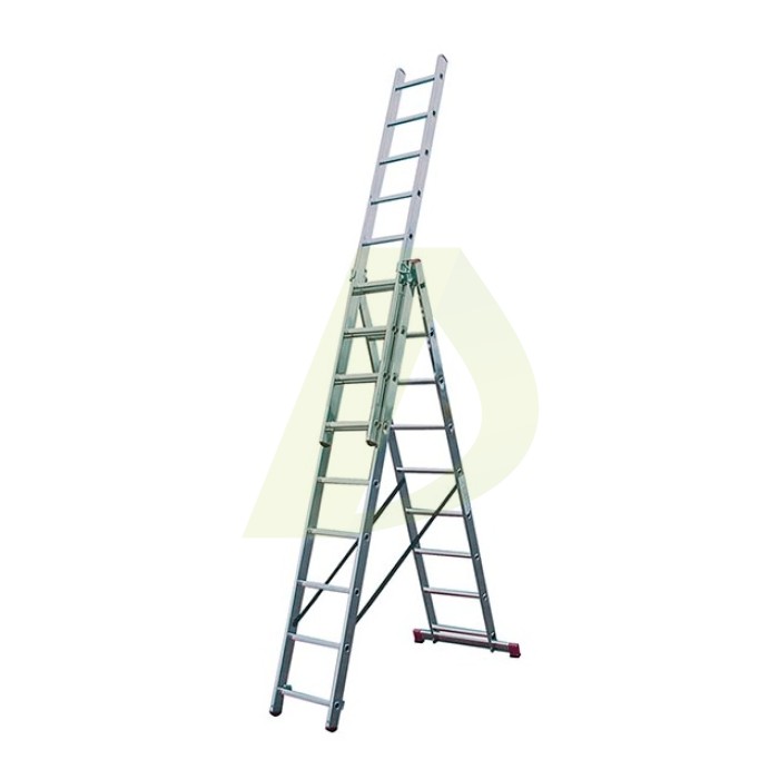 Лестница двусторонняя алюминиевая KRAUSE Corda, 3 секции, 9 ступ., 2,5-5,3 м (030399) Лестница двусторонняя алюминиевая KRAUSE Corda, 3 секции, 9 ступ., 2,5-5,3 м (030399)