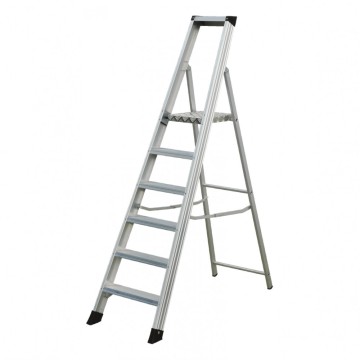 Стремянка односторонняя алюминиевая ELKOP SHRP 806, 1 секция, 6 ступ., 2,1 м (37485)